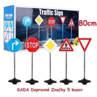 JOKO Sada Dopravné značky 80 cm 5 kusov