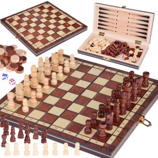 JOKO Sada Šachy, Dáma, Backgammon - TRIKTRAK 3v1