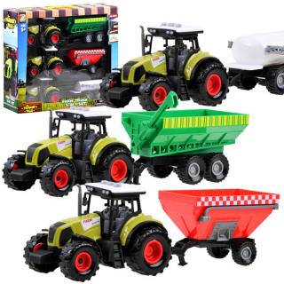 JOKO Sada Traktor s vlečkou 3 kusy, so zvukom a svetlom
