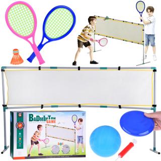 JOKO Športová sada 3v1 Sieť na Volejbal, Badminton, Lietajúci tanier, Lopta + Pumpa