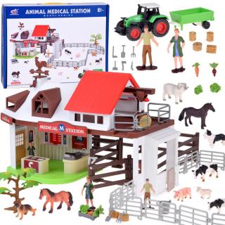 JOKO Veľká Veterinárna Klinika, Farma pre zvieratá + Traktor s vlečkou 102ks