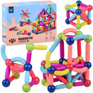 JOKO Veľké Detské Magnetické Kocky 3D 64ks