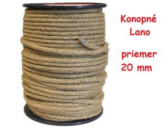 Konopné Lano Lanex 20 mm, J/PP (cena za 1m = 0,85 eur)