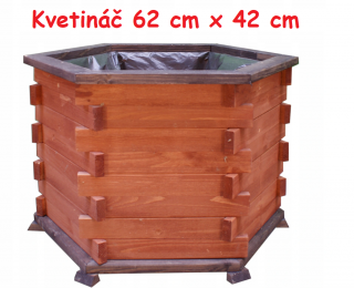 MKSTOR Drevený kvetináč z masívu 62x42cm, lakovaný D31