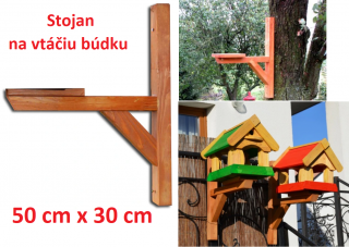 MKSTOR Drevený Stojan, držiak na vtáčiu búdku, krmítko