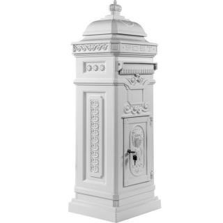 MKSTOR Hliníková Poštová Shránka Antik 102,5 x 34 x 30cm, starožitná biela