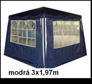 MKSTOR Stena na altánok 3x3 m s oknami, modrá (Rozmer steny)