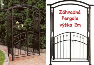 MKSTOR Záhradná Oceľová Pergola s dvierkami 2,07m