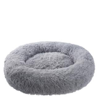 PETSTUFF Pelech, vankúš pre Psa, mačku, Oválny, Plyšový 100 x 20 cm, sivý