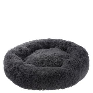 PETSTUFF Pelech, vankúš pre Psa, mačku, Oválny, Plyšový 100 x 20 cm, tmavo sivý