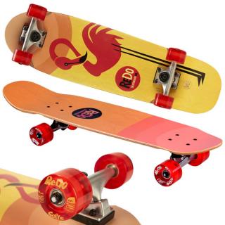 ReDo Drevený Skateboard Flaming, nosnosť 100kg