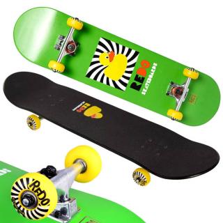 ReDo Drevený Skateboard Rubber Duck, nosnosť 100kg, zelený