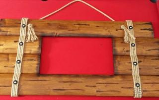RETRO Dekorácia, Rustikálne drevené zrkadlo, imitácia starého dreva 120 cm x 55 cm