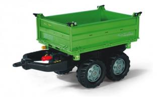 Rolly Toys Príves - Mega Trailer Deutz-Fahr dvojnápravový, vyklápací, zelený