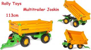 Rolly Toys Príves RollyMultitrailer Joskin Trojnápravový, vyklápací z 3 strán, žltý