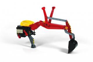 Rolly Toys Zadný bager Rear Excavator rollyBackhoe, nakladacia lyžica, nosnosť 50kg, červený