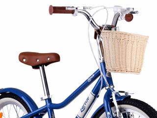 RoyalBaby Hliníkový Detský Bicykel Lovely City Eurocle 18" s košíkom a zvončekom, modrý