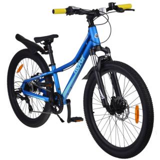 RoyalBaby Ultra Ľahký Hliníkový Detský Bicykel 24" STUDENT, SHIMANO REVOSHIFT prehadzovačka, váha 12,9kg, modrý
