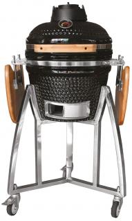 Strend Pro, Gril Kamado Egg 16", priemer 33,50 cm, gril výška 73 cm, čierny