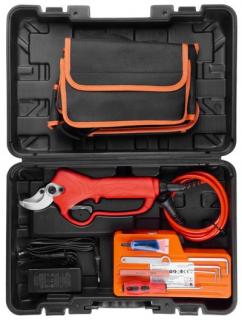 Strend Pro Profesional Akumulátorové Záhradné Nožnice na konáre, vinič 36V 4Ah, max. 4 cm + Akumulátor, Nabíjačka, batoh s popruhmi, oslička 