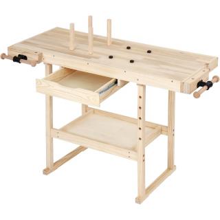 TIMBERTECH Drevený Pracovný Stôl do dielne 127 cm z Masívu