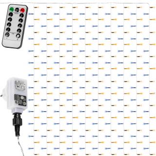VOLTRONIC 3D Svetelná stena 3x3m 300 LED na diaľkové ovládanie, teplá biela + studená biela