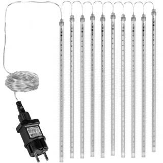 VOLTRONIC Led osvetlenie padajúci sneh, padajúci vodopád 480Led, 10 svetelných trubíc, studená biela
