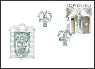 FDC 716 - 1150. výročie ustanovenia sv. Metoda za panónskeho a veľkomoravského arcibiskupa