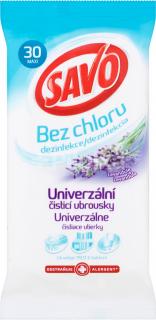 SAVO UNIVERZÁLNE ČISTIACE UTIERKY LEVANDUĽA 30KS