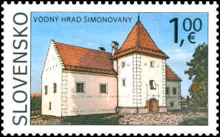 Známka - Krásy našej vlasti: Kaštieľ Vodný hrad v Šimonovanoch