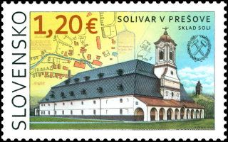 Známka - Technické pamiatky: Solivar v Prešove