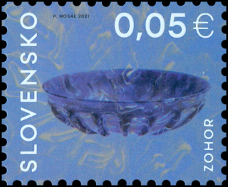 Známka - Úžitkové umenie na Slovensku: Rímske sklo zo Zohora