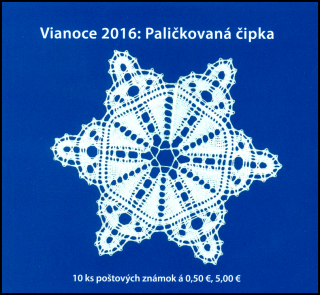 Známkový zošítok - Vianoce 2016: Paličkovaná čipka