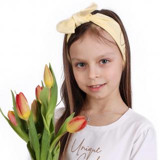 Čelenka ĽALIA žltá s potlačou UNI veľkosť - uväzovacia