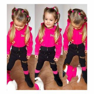 Crop mikina EMILY FUCHSIA (Veľkosť sedí podľa výšky dieťaťa - tabuľka nižšie v popise)