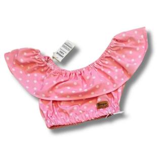 Crop top RUŽOVÁ bodka  (Veľkosť sedí podľa výšky dieťaťa - tabuľka nižšie v popise)