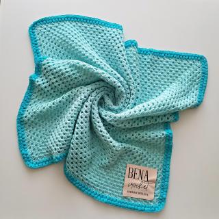 Háčkovaná deka do kočíka BABYBLUE 90 cm x 75 cm