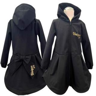 Softshellový kabátik UNIQUE Girl čierny