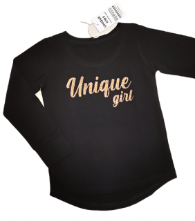 Tričko s dlhým rukávom Unique Girl čierne