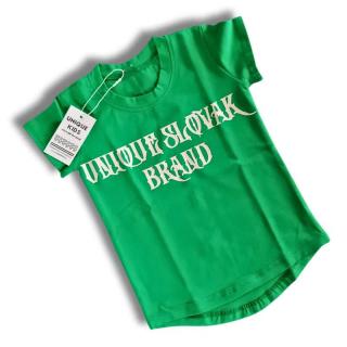 Tričko s krátkym rukávom UNIQUE TATTOO zelené (skladom) (Veľkosť sedí podľa výšky dieťaťa - tabuľka nižšie v popise)