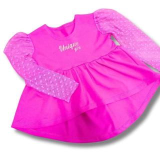 Tunika MIA fuchsia s puffy rukávom
