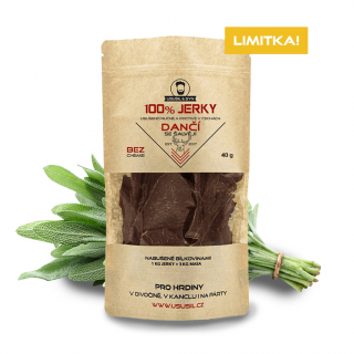 Usušil & syn 100% JERKY DANČIE SO ŠALVIJOU 40 g