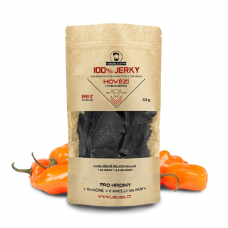 Usušil & syn 100% JERKY HOVÄDZIE HABANERO Množstvo: 50 g