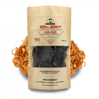 Usušil & syn 100% JERKY HOVÄDZIE S PRAŽENOU CIBUĽKOU Množstvo: 150 g