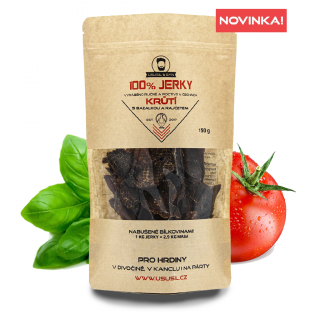 Usušil & syn 100% JERKY MORČACIE S BAZALKOU A PARADAJKOU Množstvo: 150 g