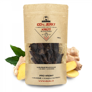 Usušil & syn 100% JERKY MORČACIE SO ZÁZVOROM Množstvo: 150 g