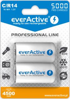 everActive 2x C / R14 Ni-MH 5000 mAh EVHRL14-5000