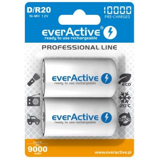 everActive 2x D / R20 Ni-MH 10000 mAh EVHRL20-10000