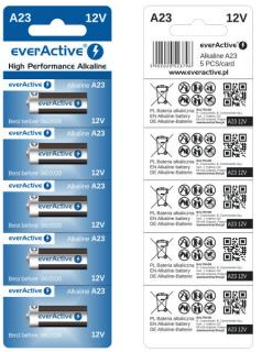everActive 5x 23A 12V 55mAh 23A5BL