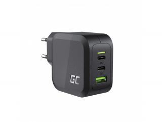 Napájací adaptér Green Cell PowerGaN 65W 2x USB-C 1x USB-A CHARGC08